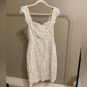 Aakaa White Lace Dress